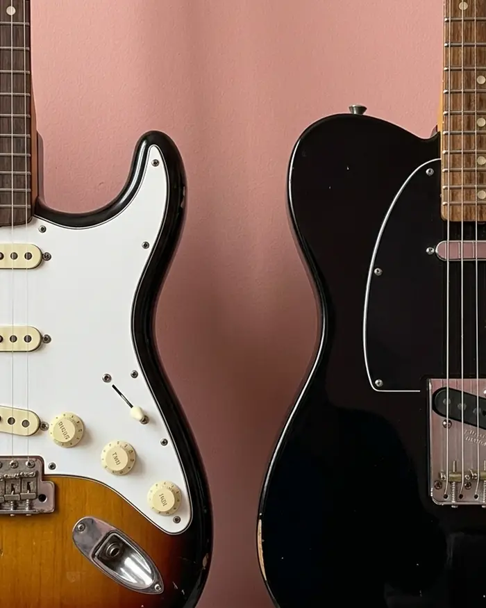 Бридж Fender Telecaster крупным планом