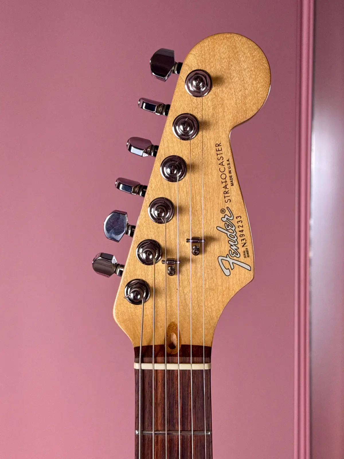 Fender American Standard Stratocaster на стойке