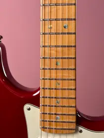 Fender American Deluxe Stratocaster 1998 Crimson Red Transparent, электрогитара, фото 6